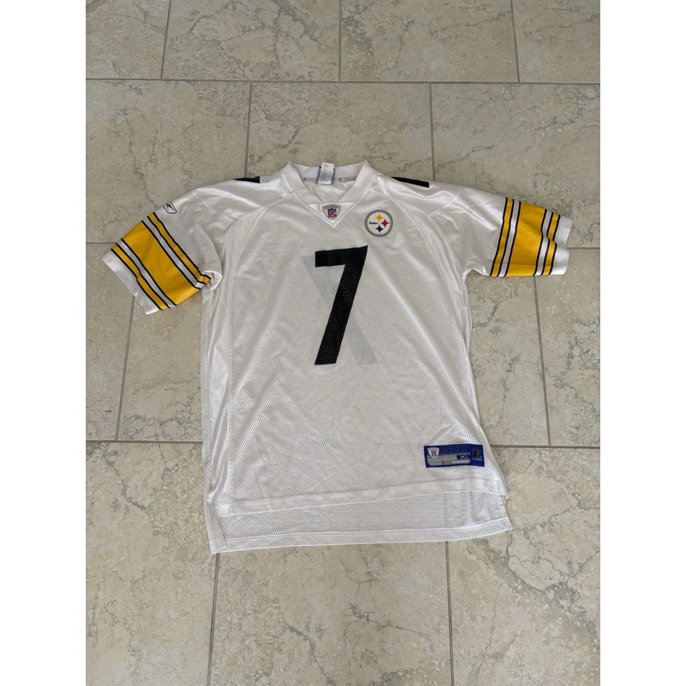 Pittsburgh Steelers Football Jersey Mens XL White NFL Reebok Roethlisberger